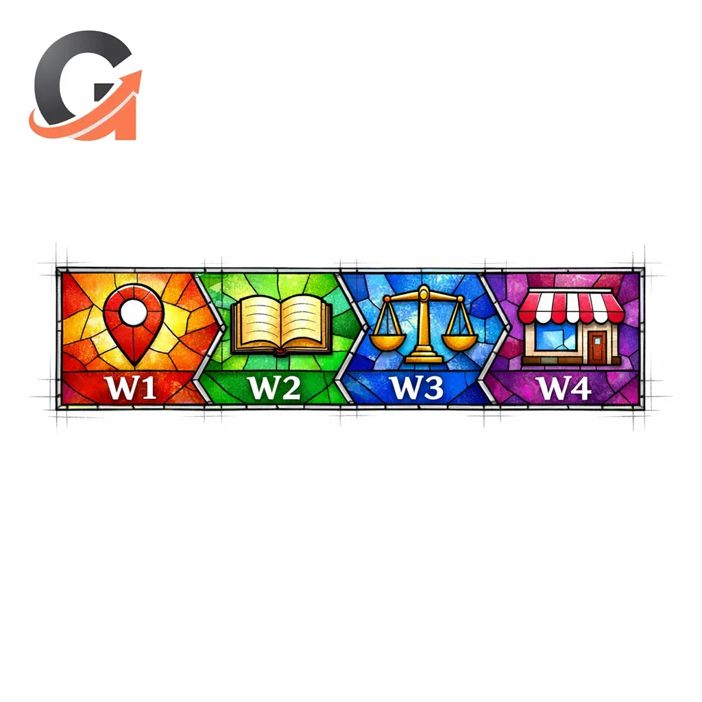 A four-week timeline shows the sequence to launch a product education hub and decision content.