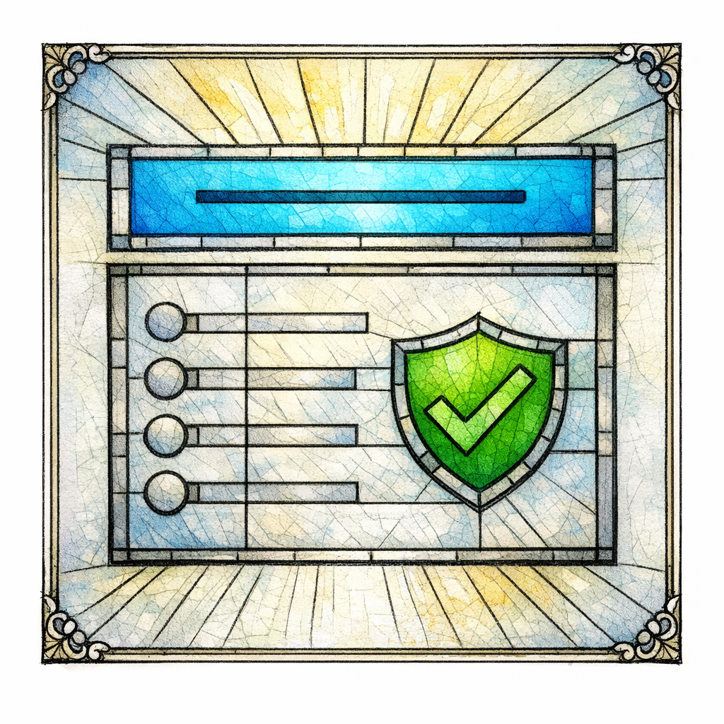 A two-layer stained-glass page layout shows a small answer block on top and a larger proof section below.