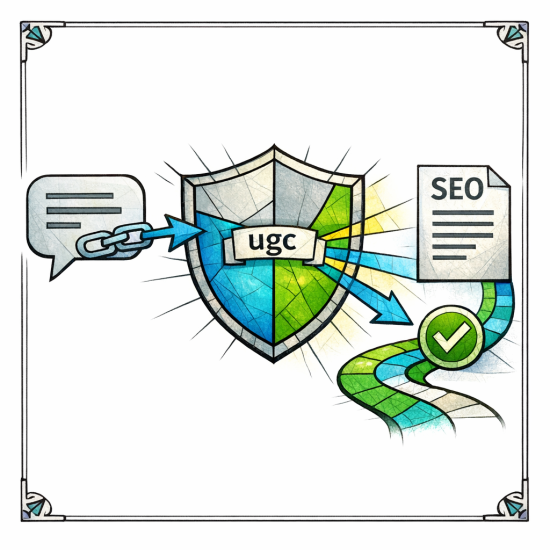 A shield blocks risky outbound links while allowing safe community references to pass.