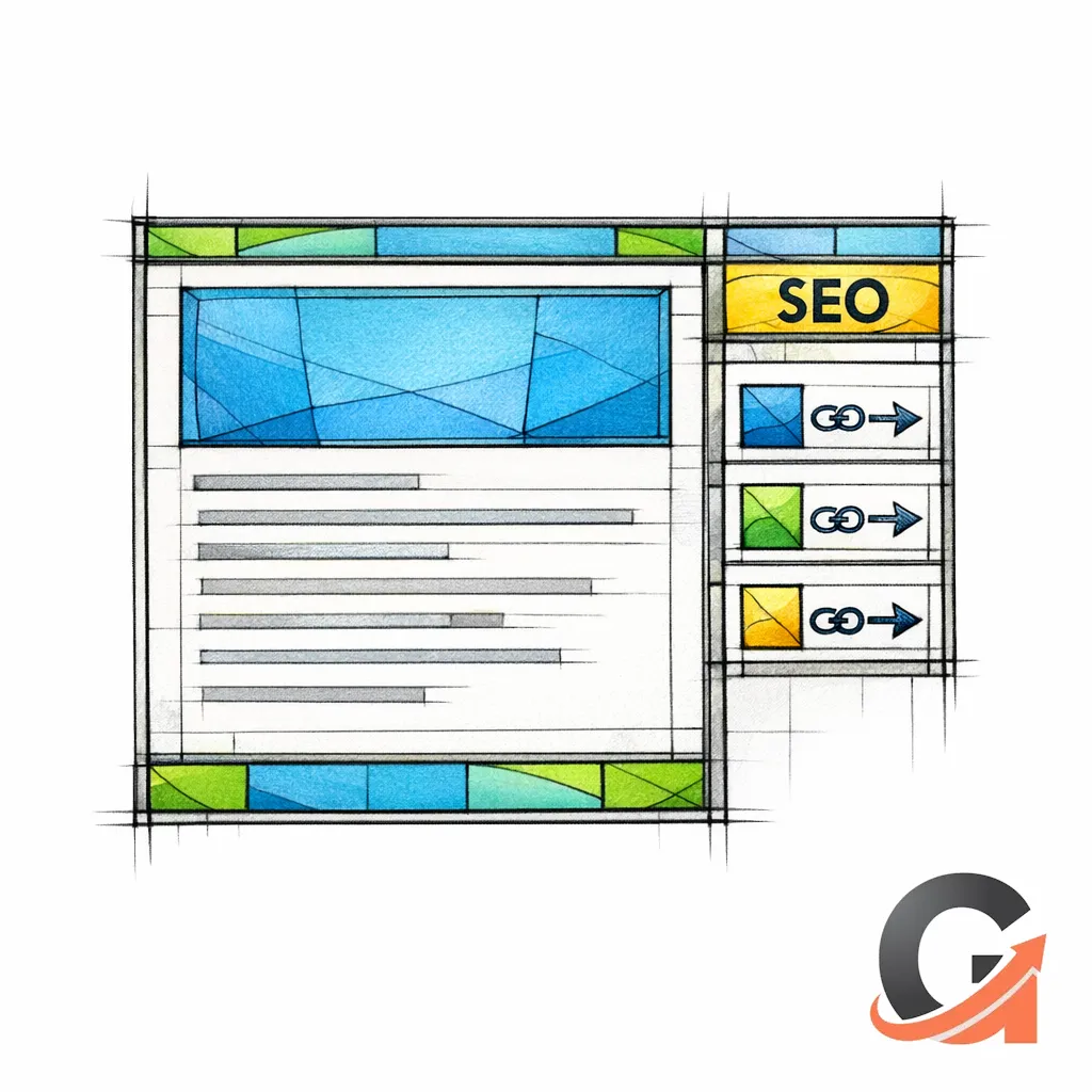 A stained-glass feature page shows a small sidebar module linking to the latest meaningful updates.